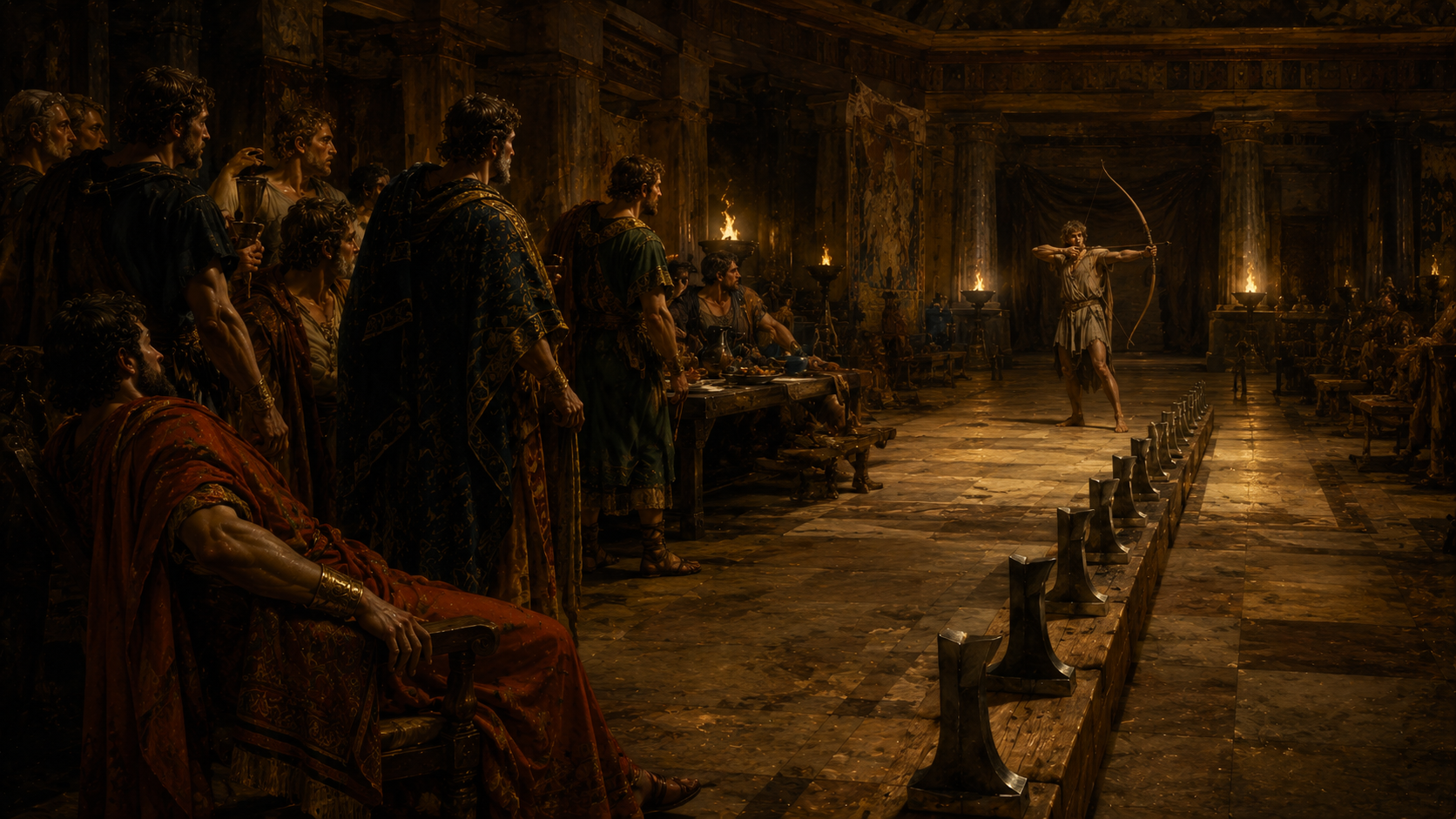 The bow contest in the great hall